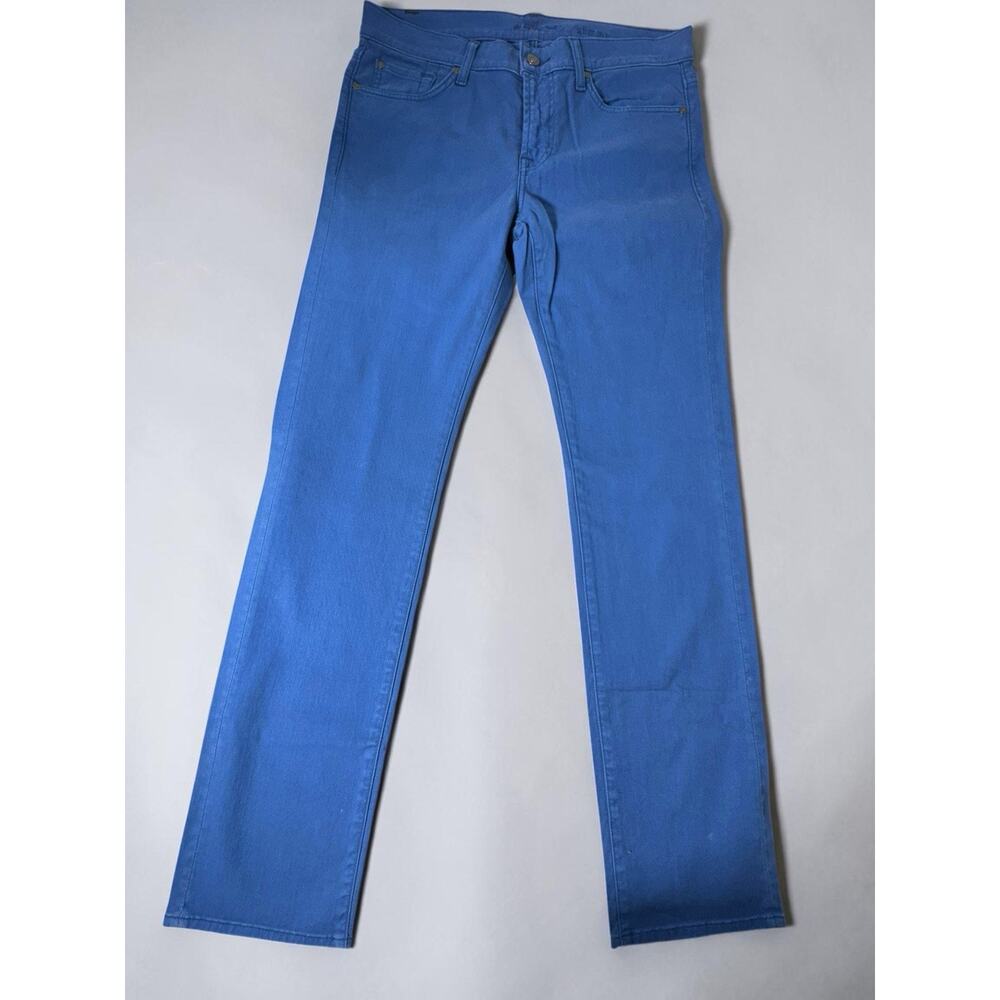 7 For All Mankind Slimmy Jeans Men 32x33 Blue Slim Fit Stretch Denim